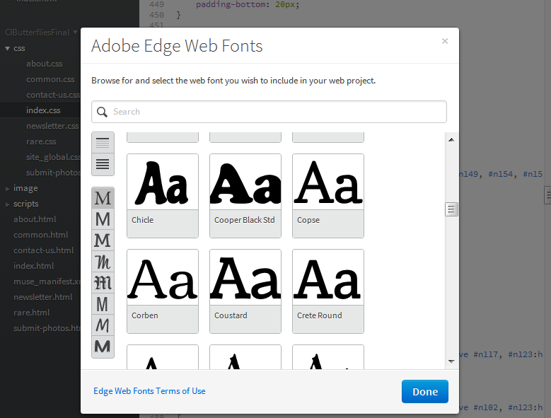 GitHub - adobe/brackets-edge-web-fonts: Edge Web Fonts extension for  Brackets. Simply unzip and drop into your Brackets extension folder to  browse and include Edge Web Fonts.